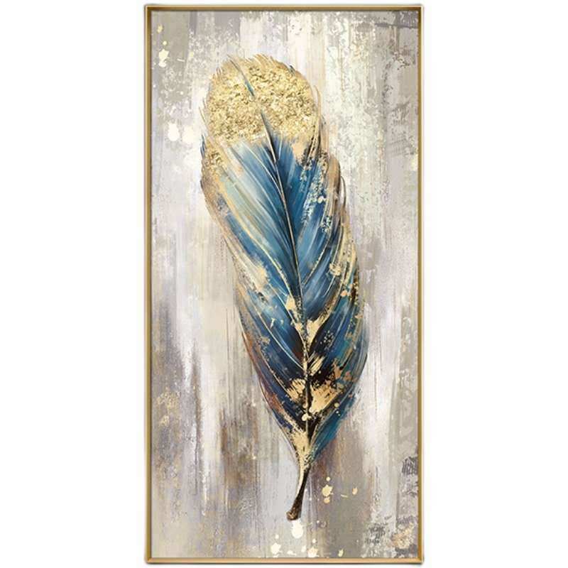 Feather Gold - Wrapped Canvas Painting