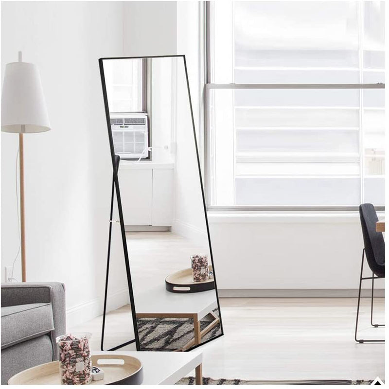 Full Length Standing Mirror with Aluminum  Frame, 59" x 15.7"