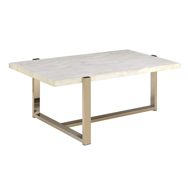 Feit Faux Marble Coffee Table