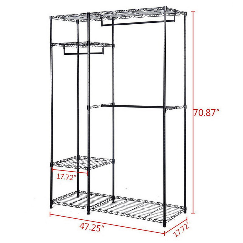Free shipping 4 Tiers Clothing Storage Rack into consideration  Clothing Storage Rack Black  YJ