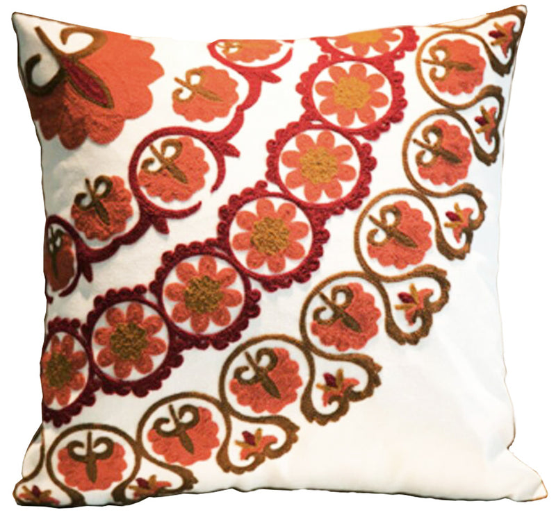 Furniture Accessories Embroidered Cushions Plant Flowers Decorative Pillows-12