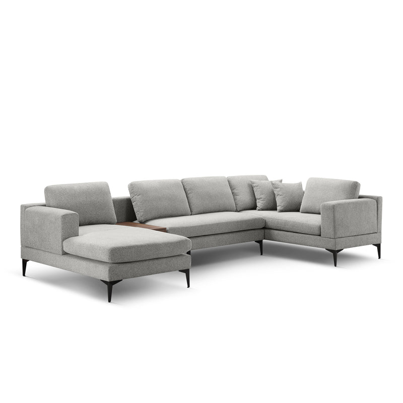 Penelope 117" 3-Piece U-Shape Upholstered Sectional  Sofa